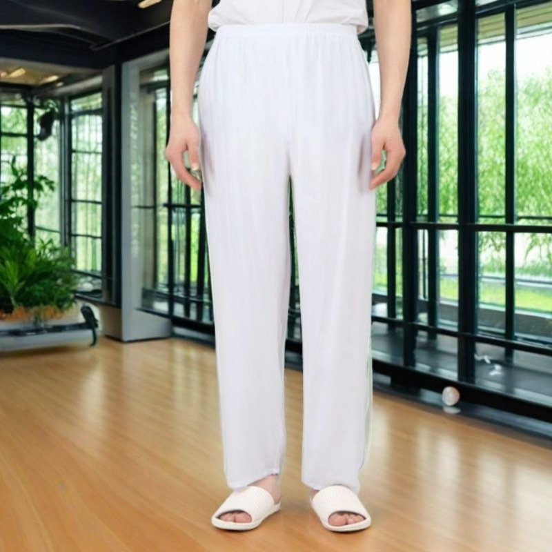 Taiji kelnės unisex – Vinylon-Lycra audinys su lino įdėklu, Sanda kovos menų treniruočių kelnės (Vinylon 51–70%, lino įdėklas 51–70%)