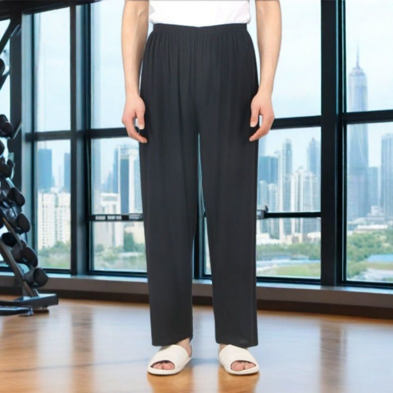 Taiji kelnės unisex – Vinylon-Lycra audinys su lino įdėklu, Sanda kovos menų treniruočių kelnės (Vinylon 51–70%, lino įdėklas 51–70%)