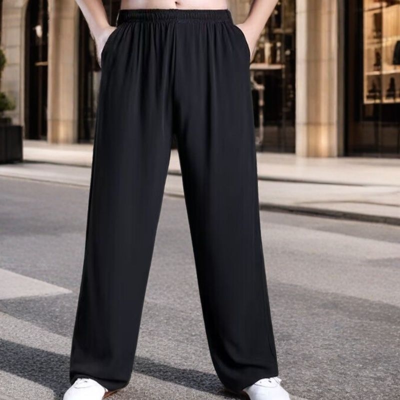 Taiji kelnės unisex – Vinylon-Lycra audinys su lino įdėklu, Sanda kovos menų treniruočių kelnės (Vinylon 51–70%, lino įdėklas 51–70%)