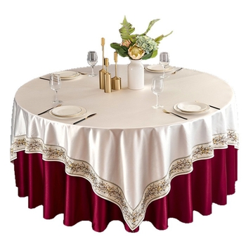 Clouds Stolnjak – kružni, poliester, jednofarbni uzorak, modern minimalistički stil, za hotel i banket