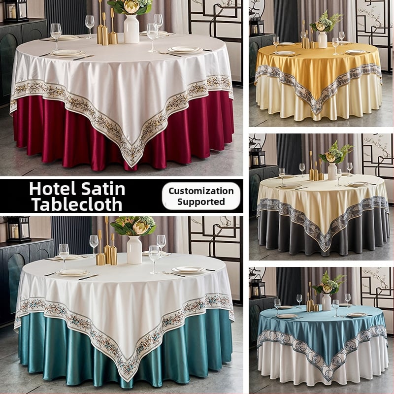 Clouds Stolnjak – kružni, poliester, jednofarbni uzorak, modern minimalistički stil, za hotel i banket