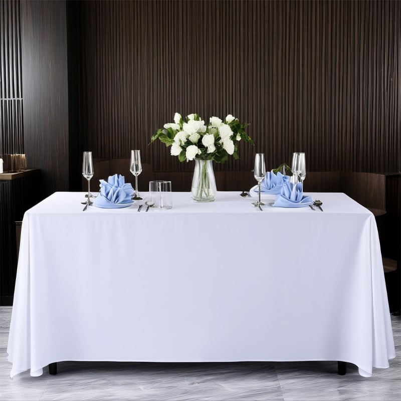 Staltiesė, šiuolaikinio minimalistinio stiliaus, poliesteris, stačiakampė, vienspalvė, viešbučio kokybė