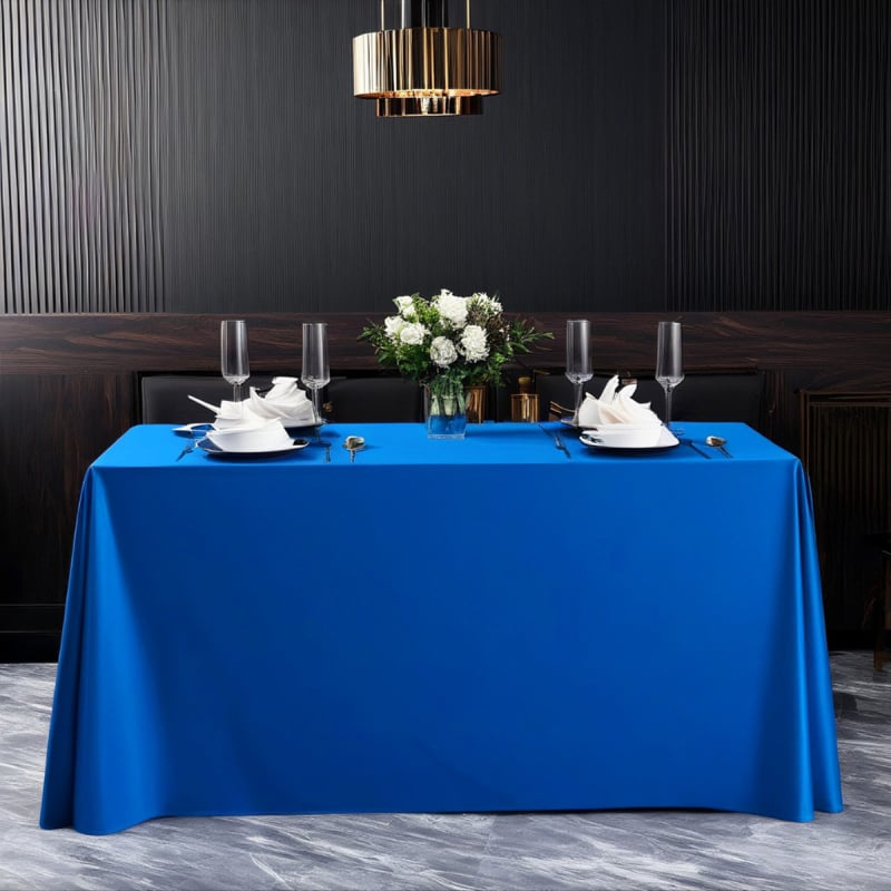 Staltiesė, šiuolaikinio minimalistinio stiliaus, poliesteris, stačiakampė, vienspalvė, viešbučio kokybė