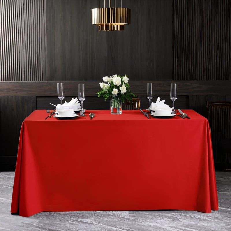 Staltiesė, šiuolaikinio minimalistinio stiliaus, poliesteris, stačiakampė, vienspalvė, viešbučio kokybė