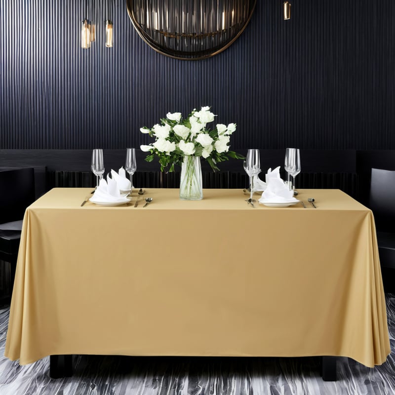 Staltiesė, šiuolaikinio minimalistinio stiliaus, poliesteris, stačiakampė, vienspalvė, viešbučio kokybė