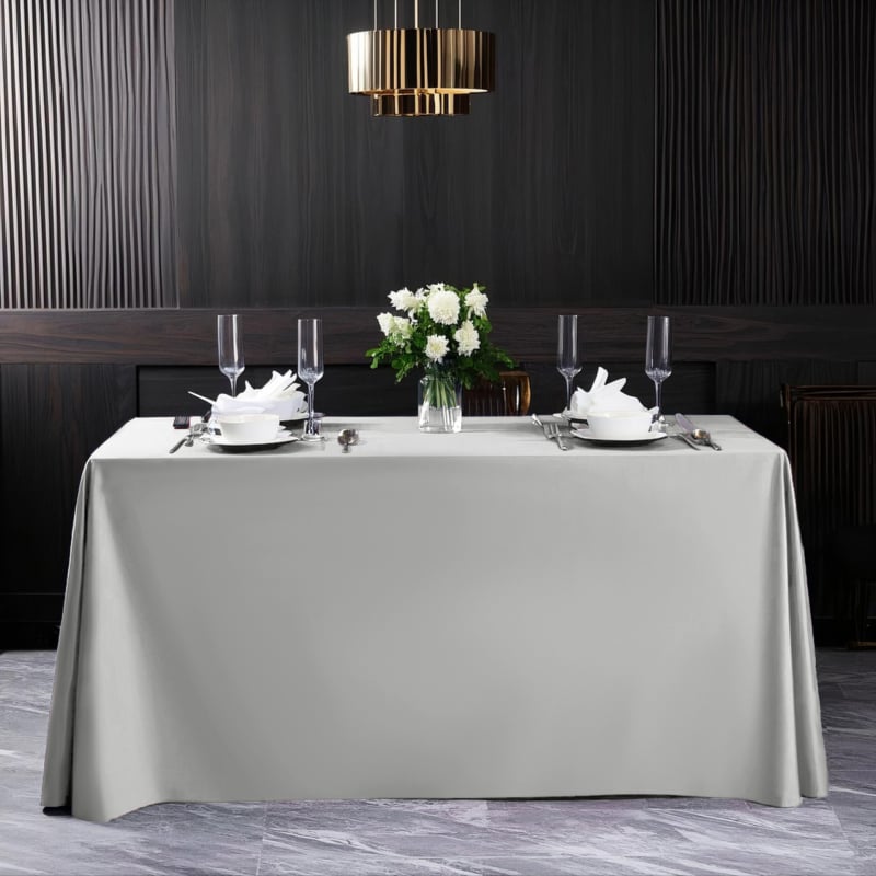 Staltiesė, šiuolaikinio minimalistinio stiliaus, poliesteris, stačiakampė, vienspalvė, viešbučio kokybė