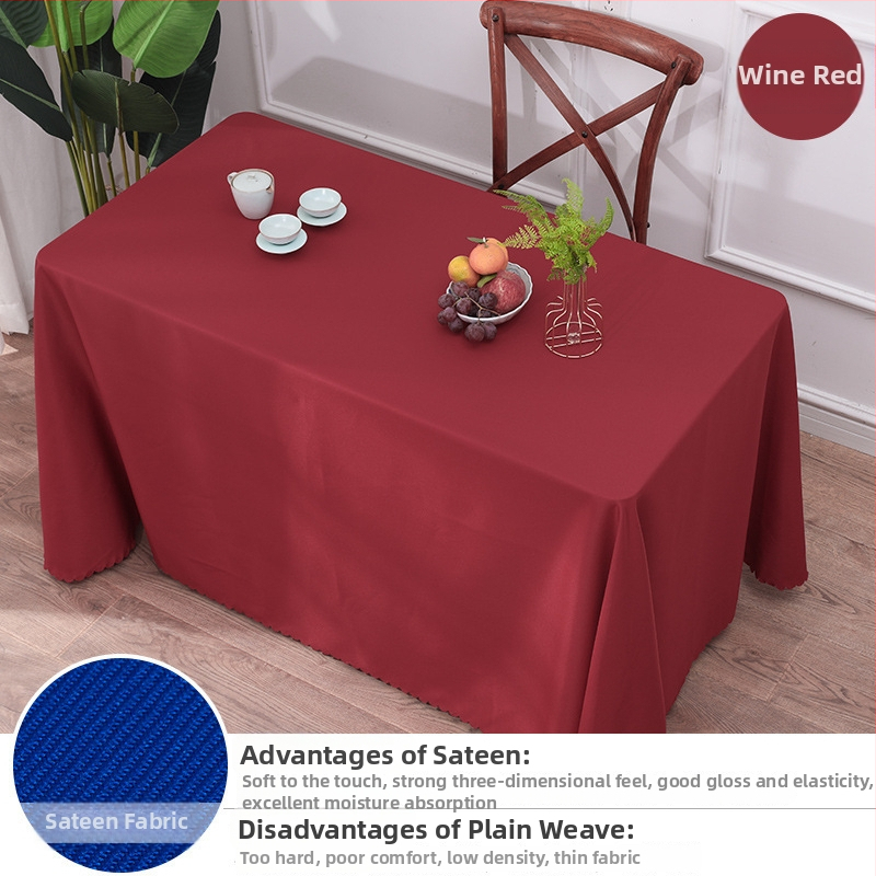 Stolnjak, 70% poliester / 30% pamuk, pravokutnog oblika, protuklizni, otporan na habanje, otporan na prašinu, otporan na ulja, toplinska izolacija, za hotele