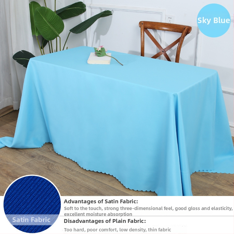 Stolnjak, 70% poliester / 30% pamuk, pravokutnog oblika, protuklizni, otporan na habanje, otporan na prašinu, otporan na ulja, toplinska izolacija, za hotele