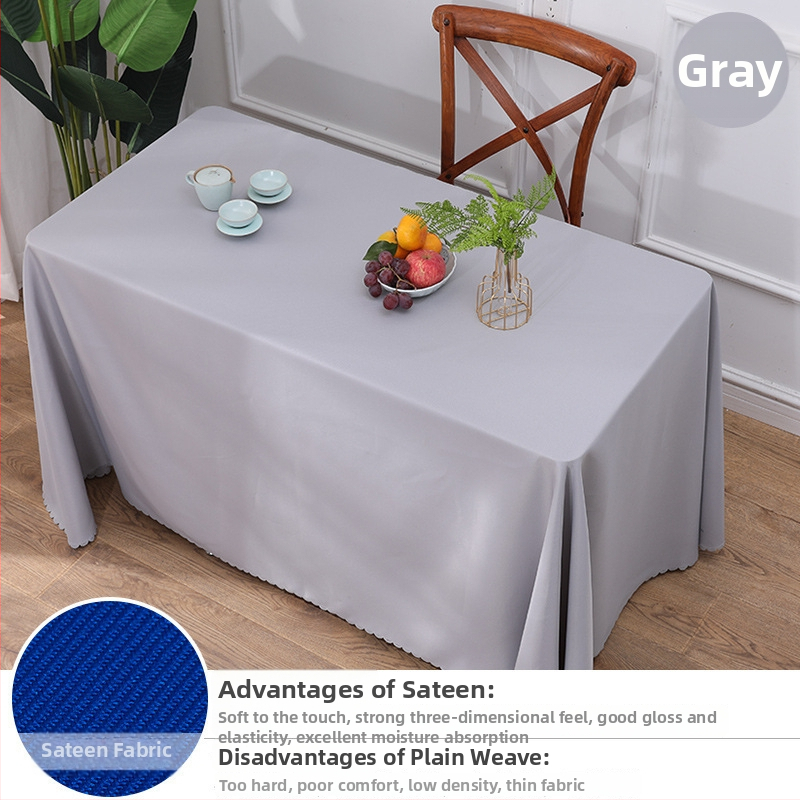 Stolnjak, 70% poliester / 30% pamuk, pravokutnog oblika, protuklizni, otporan na habanje, otporan na prašinu, otporan na ulja, toplinska izolacija, za hotele