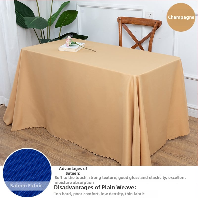 Stolnjak, 70% poliester / 30% pamuk, pravokutnog oblika, protuklizni, otporan na habanje, otporan na prašinu, otporan na ulja, toplinska izolacija, za hotele