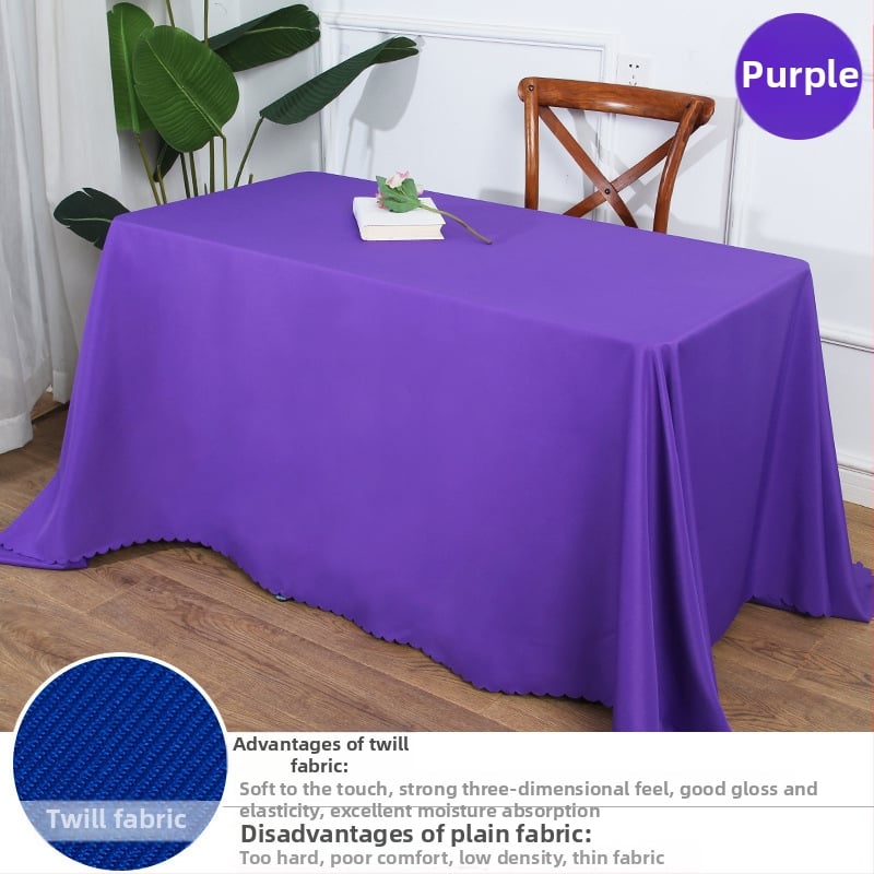 Stolnjak, 70% poliester / 30% pamuk, pravokutnog oblika, protuklizni, otporan na habanje, otporan na prašinu, otporan na ulja, toplinska izolacija, za hotele