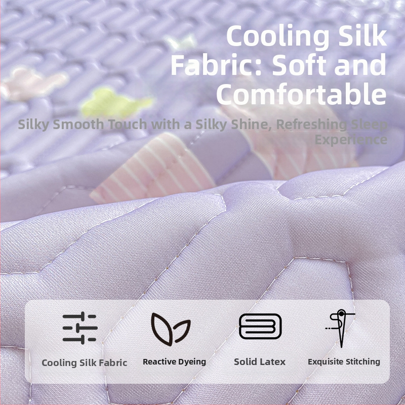 Trojdielny set plachiet s gumi na matrac z prírodného latexu, obsah latexu 90%+, tlačená látka