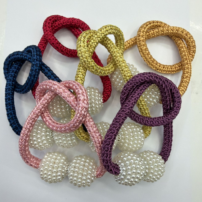 Magnetinės užuolaidų gesagtelės be gręžimo — šiuolaikinis minimalistinis dizainas — poliesteris, plastikas, magnetas — pritaikomas