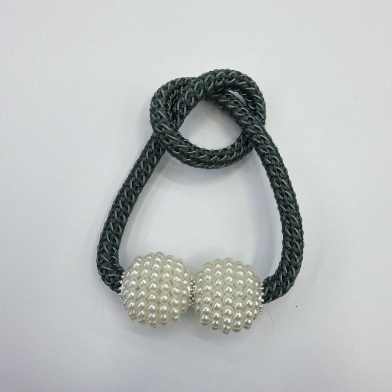 Magnetinės užuolaidų gesagtelės be gręžimo — šiuolaikinis minimalistinis dizainas — poliesteris, plastikas, magnetas — pritaikomas