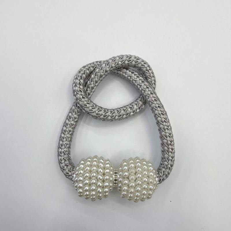 Magnetinės užuolaidų gesagtelės be gręžimo — šiuolaikinis minimalistinis dizainas — poliesteris, plastikas, magnetas — pritaikomas