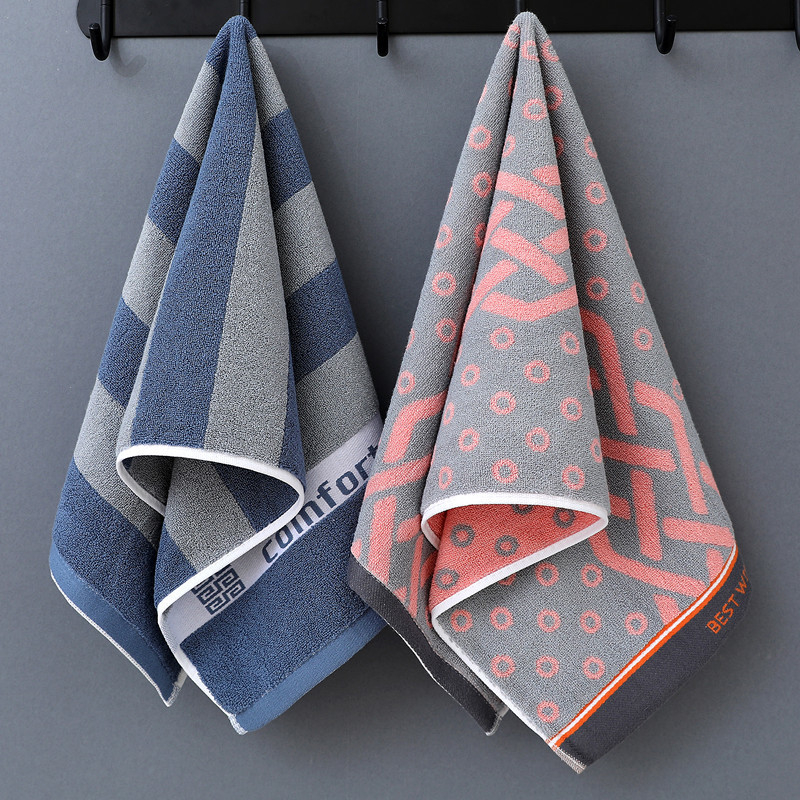 Pamukani ručnik za lice, 100% pamuk, debeli, visoka upijnost, Jacquard tkivo, za odrasle i djecu