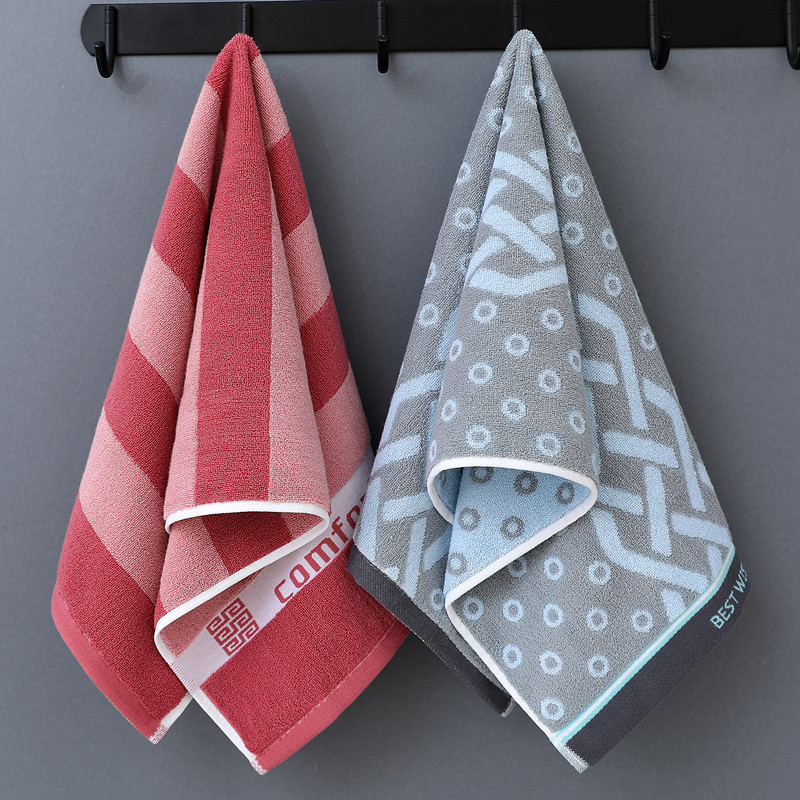 Pamukani ručnik za lice, 100% pamuk, debeli, visoka upijnost, Jacquard tkivo, za odrasle i djecu