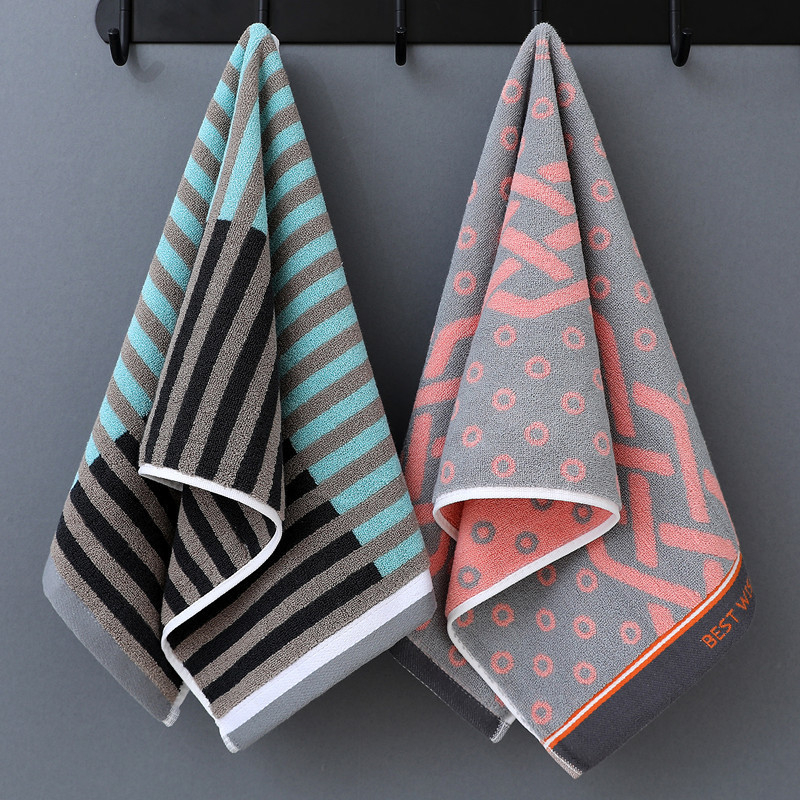 Pamukani ručnik za lice, 100% pamuk, debeli, visoka upijnost, Jacquard tkivo, za odrasle i djecu