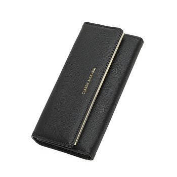 Sieviešu garš maks, liela ietilpība, retro trīskārši salokāms ādas maks, sajūga somiņa, vairumtirdzniecība.