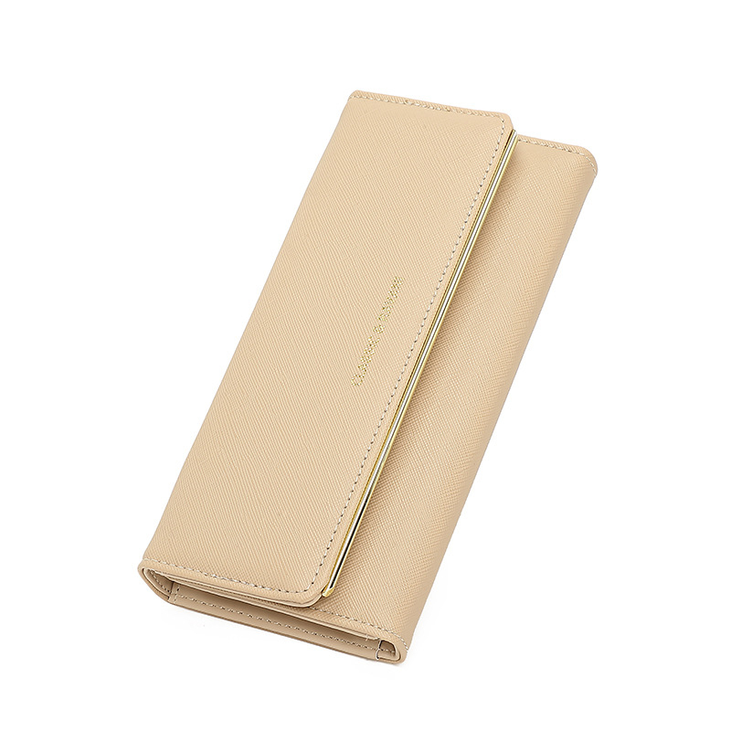 Sieviešu garš maks, liela ietilpība, retro trīskārši salokāms ādas maks, sajūga somiņa, vairumtirdzniecība.