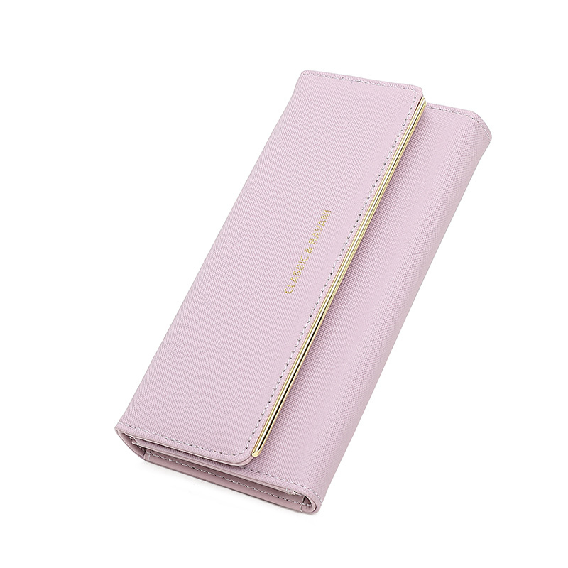 Sieviešu garš maks, liela ietilpība, retro trīskārši salokāms ādas maks, sajūga somiņa, vairumtirdzniecība.