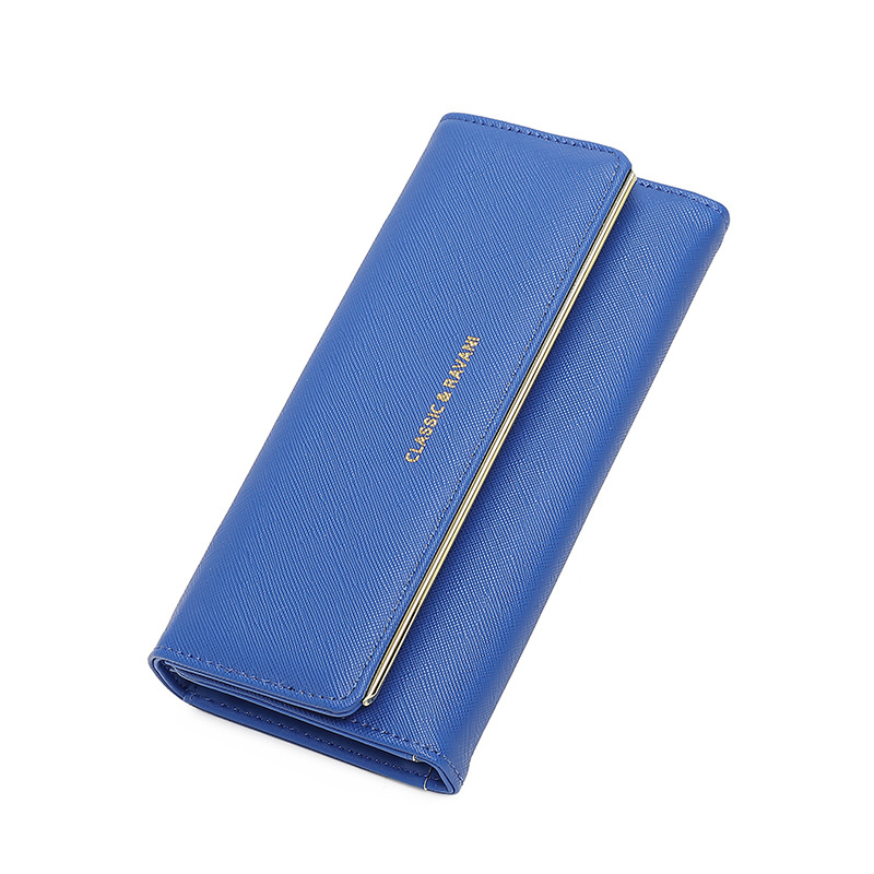 Sieviešu garš maks, liela ietilpība, retro trīskārši salokāms ādas maks, sajūga somiņa, vairumtirdzniecība.