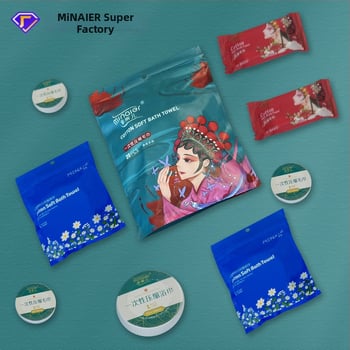 Minair Vienkartinis suspaustas rankšluostis, augalinių pluoštų, 50 g ir daugiau, kelionėms