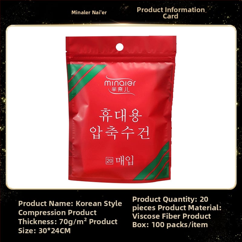 Minair Vienkartinis suspaustas rankšluostis, augalinių pluoštų, 50 g ir daugiau, kelionėms