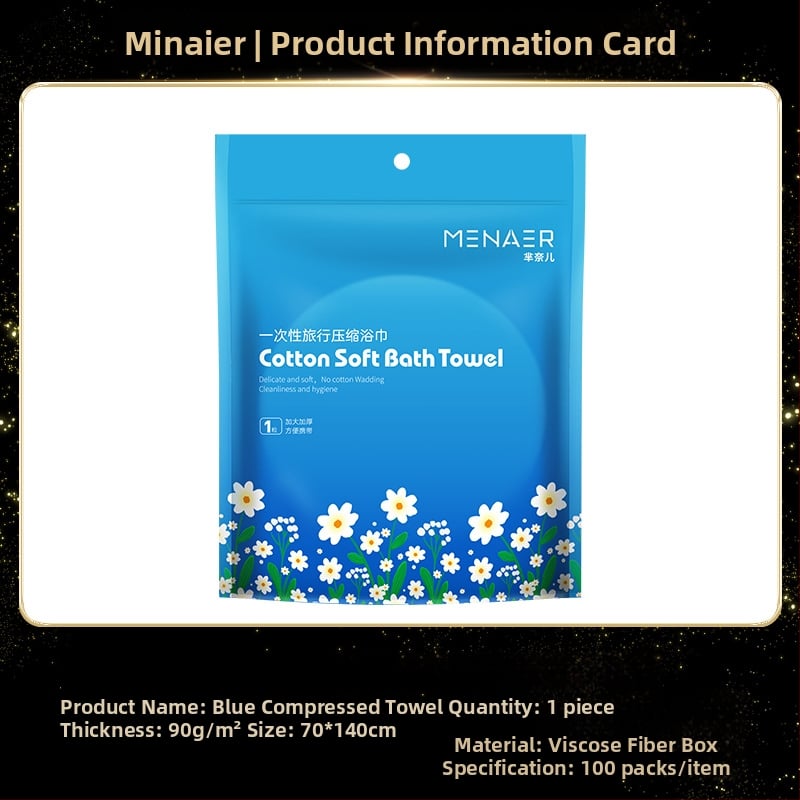 Minair Vienkartinis suspaustas rankšluostis, augalinių pluoštų, 50 g ir daugiau, kelionėms