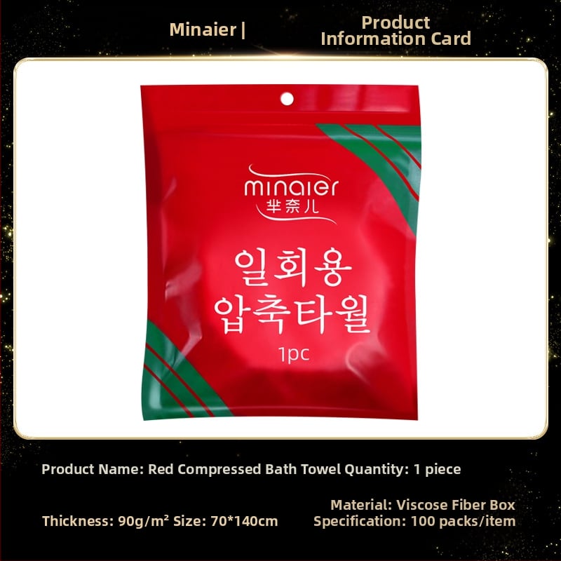 Minair Vienkartinis suspaustas rankšluostis, augalinių pluoštų, 50 g ir daugiau, kelionėms