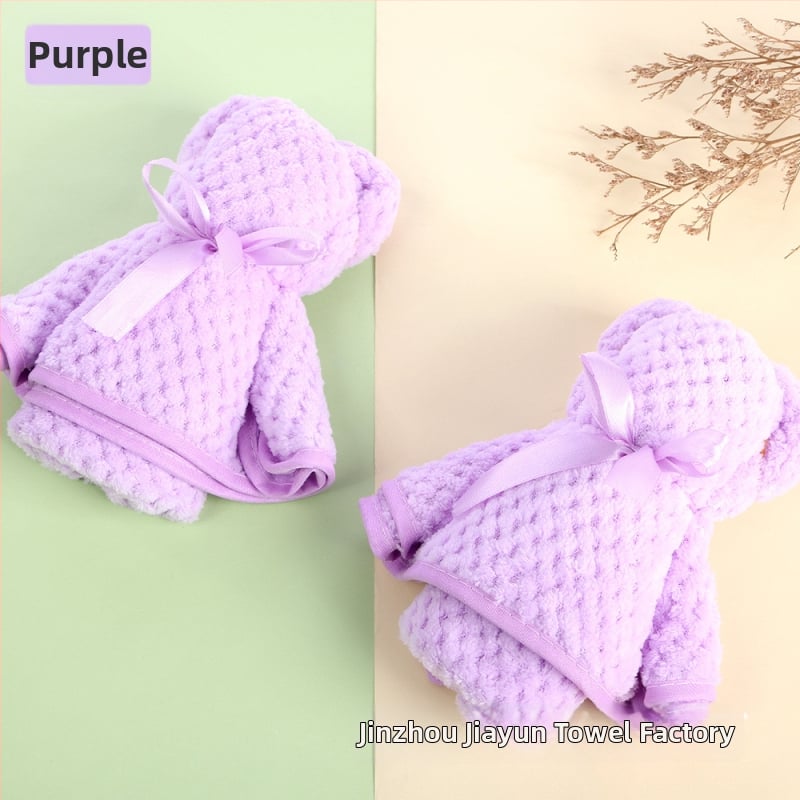 Mackó formájú korall velúr törölköző ajándékdobozban, esküvői kiadás, vastagabb nedvszívó, logónyomás elérhető