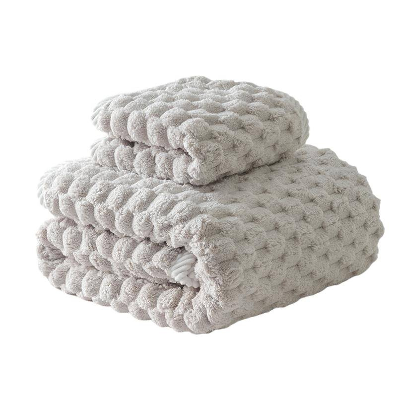 Set od tri ručnika za kupanje, poliesterska vlakna, 150D pređa, ravno tkanje