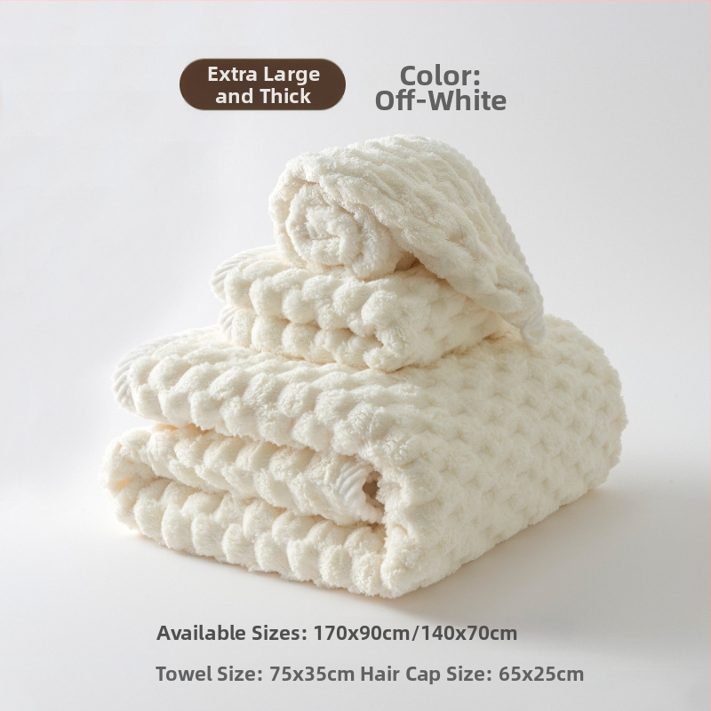 Set od tri ručnika za kupanje, poliesterska vlakna, 150D pređa, ravno tkanje