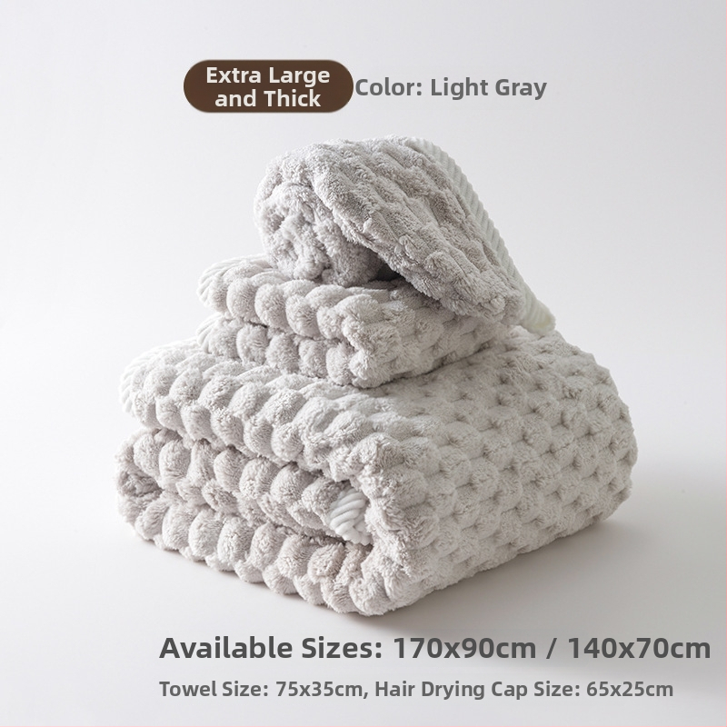 Set od tri ručnika za kupanje, poliesterska vlakna, 150D pređa, ravno tkanje