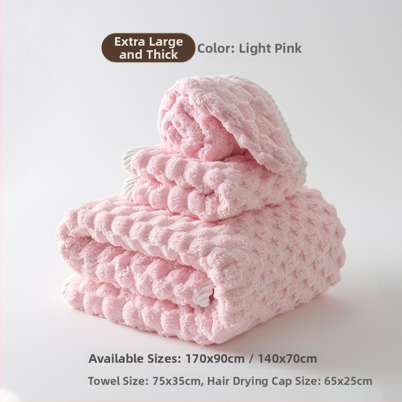 Set od tri ručnika za kupanje, poliesterska vlakna, 150D pređa, ravno tkanje