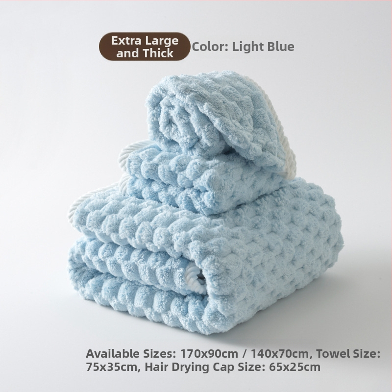 Set od tri ručnika za kupanje, poliesterska vlakna, 150D pređa, ravno tkanje