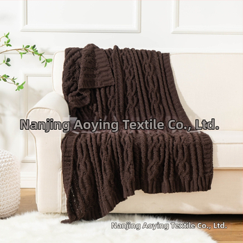 Chenille deka za kauč, polyester, težina oko 840 g, pogodno za sva godišnja doba, mogućnost prilagodbe