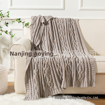 Chenille deka za kauč, polyester, težina oko 840 g, pogodno za sva godišnja doba, mogućnost prilagodbe