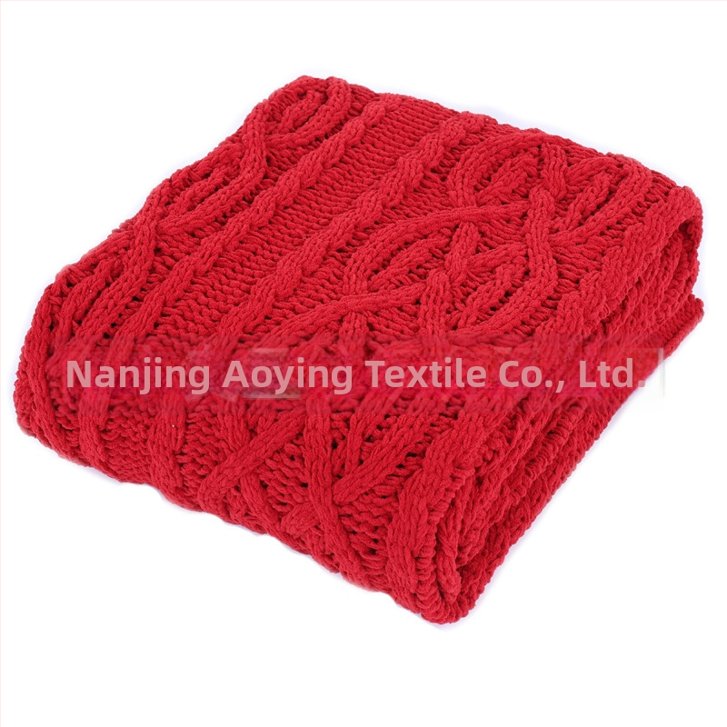Chenille deka za kauč, polyester, težina oko 840 g, pogodno za sva godišnja doba, mogućnost prilagodbe