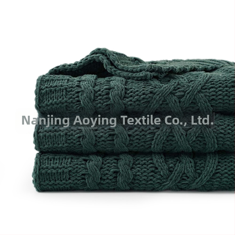 Chenille deka za kauč, polyester, težina oko 840 g, pogodno za sva godišnja doba, mogućnost prilagodbe