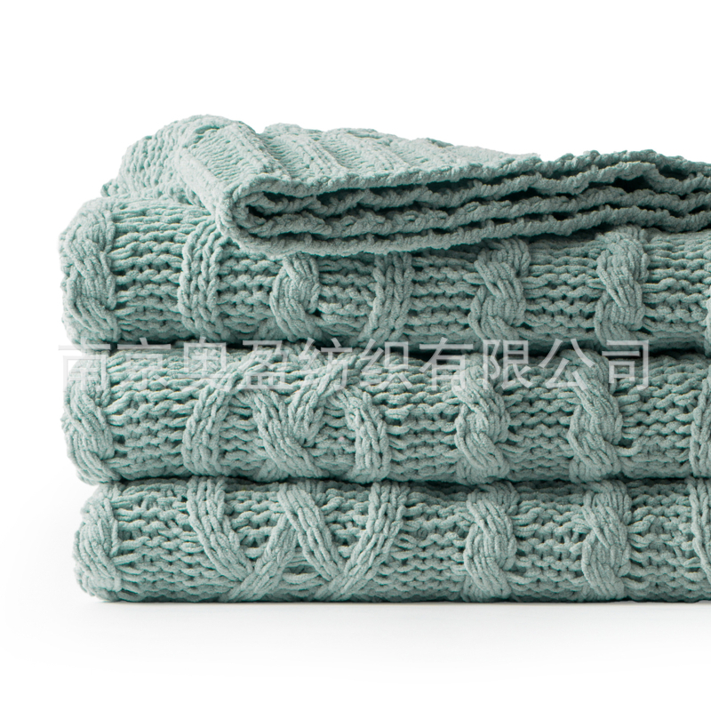Chenille deka za kauč, polyester, težina oko 840 g, pogodno za sva godišnja doba, mogućnost prilagodbe