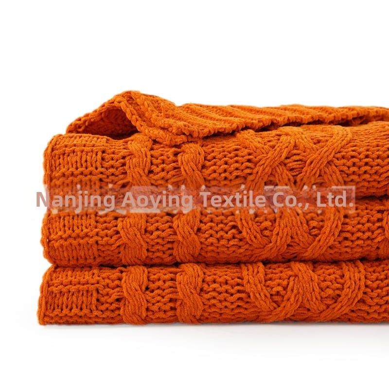 Chenille deka za kauč, polyester, težina oko 840 g, pogodno za sva godišnja doba, mogućnost prilagodbe