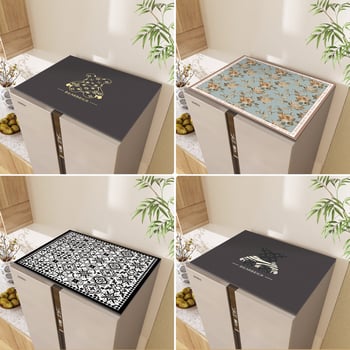 Tolmukaitse kate külmikule ja pesumasinale, topkate kahe ukse jaoks, siidilillede kangas, üldotstarbeline