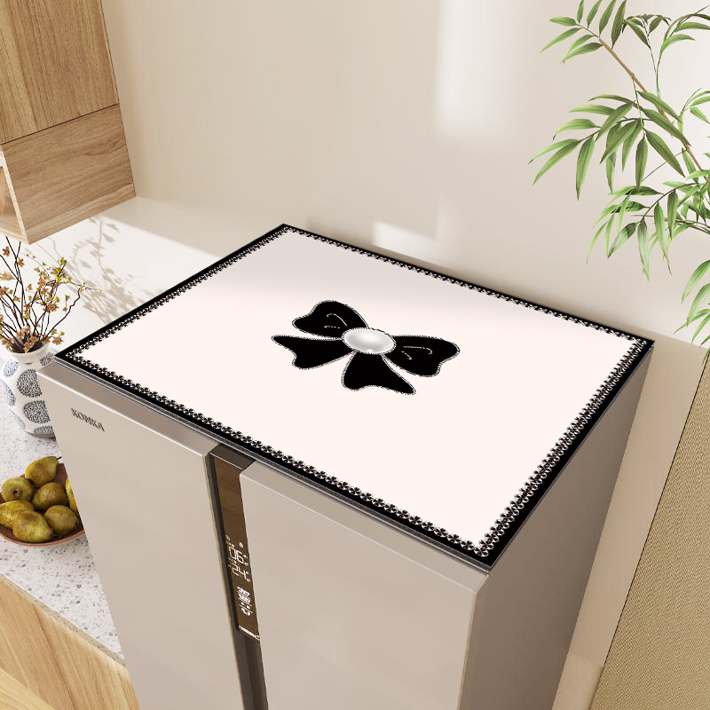 Tolmukaitse kate külmikule ja pesumasinale, topkate kahe ukse jaoks, siidilillede kangas, üldotstarbeline