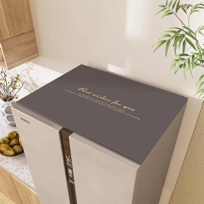 Tolmukaitse kate külmikule ja pesumasinale, topkate kahe ukse jaoks, siidilillede kangas, üldotstarbeline