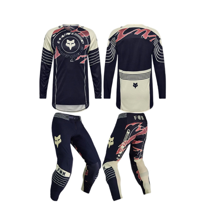 Downhill dviračių komplektas kalnų dviračių sportui — greitai džiūsta, kvėpuojantis, prakaito šalinimas, poliesterio audinys, universalus (vyrai ir moterys)