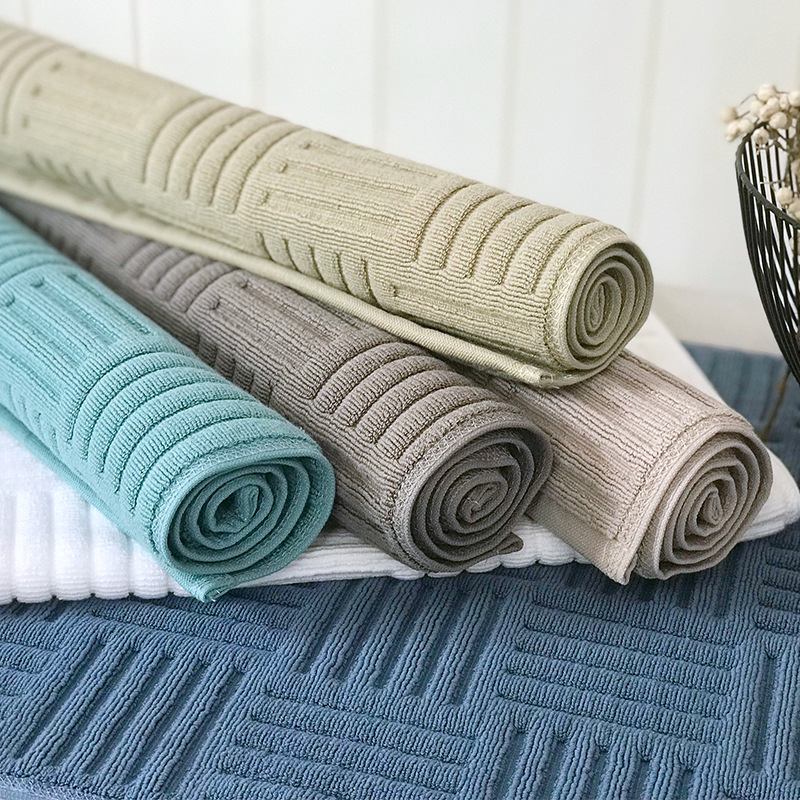 Japanski stil mini pamukasti kupaonski prostirac, 240 g upijajući, veličine 60×40 cm ili 80×50 cm