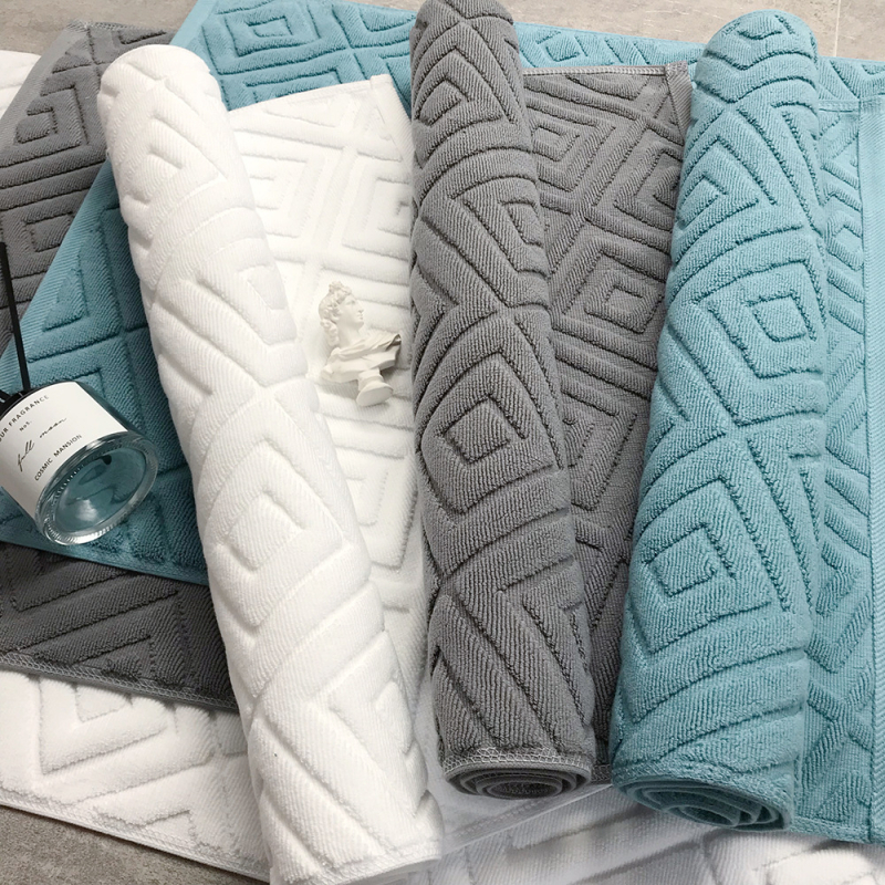 Japanski stil mini pamukasti kupaonski prostirac, 240 g upijajući, veličine 60×40 cm ili 80×50 cm