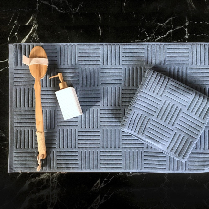 Japanski stil mini pamukasti kupaonski prostirac, 240 g upijajući, veličine 60×40 cm ili 80×50 cm