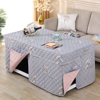 Biezināts taisnstūra apkures galda pārsegs, kokvilnas materiāls, Ķīniešu stil, piemērots kā putekļu pārsegs / dīvāna pārsegs / gaisa kondicioniera pārsegs